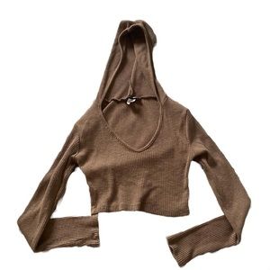 fashion nova wanderlust hoodie in taupe